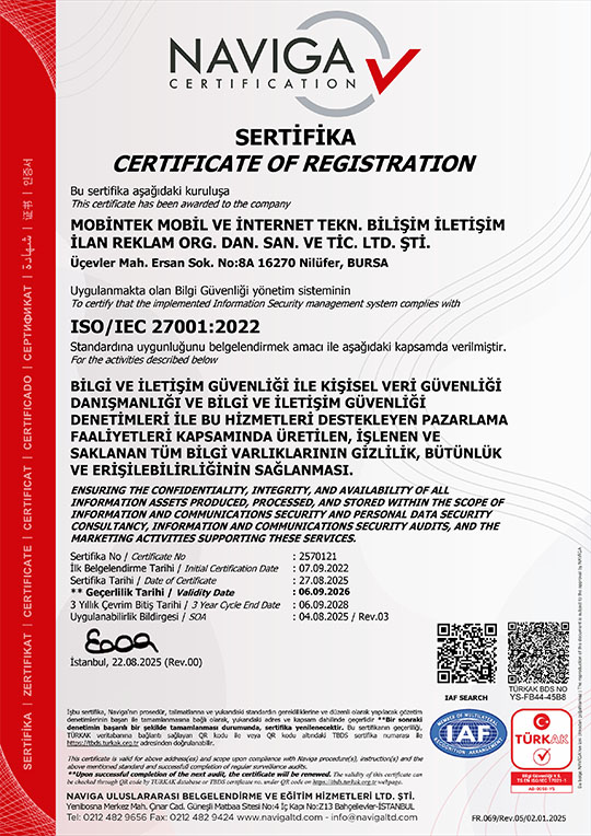 Mobintek ISO27001 Sertifikasi